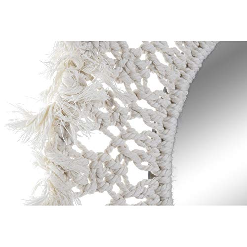 Espejo de Pared Macrame Blanco 71 cm