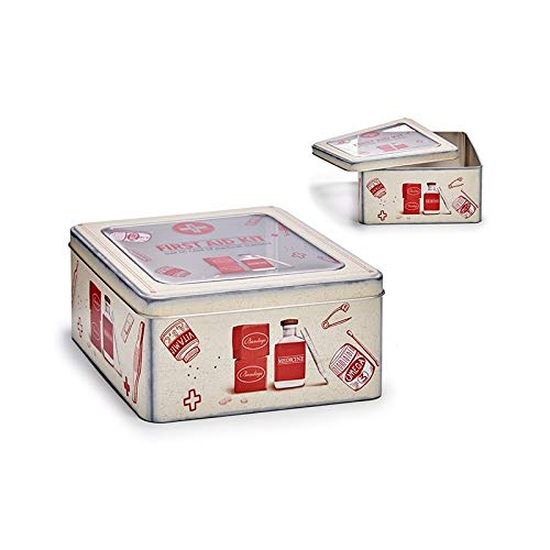 Caja hojalata botiquin con Ventana