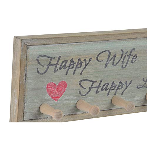 Set 2 Percheros de Pared Madera Happy Life Surtido