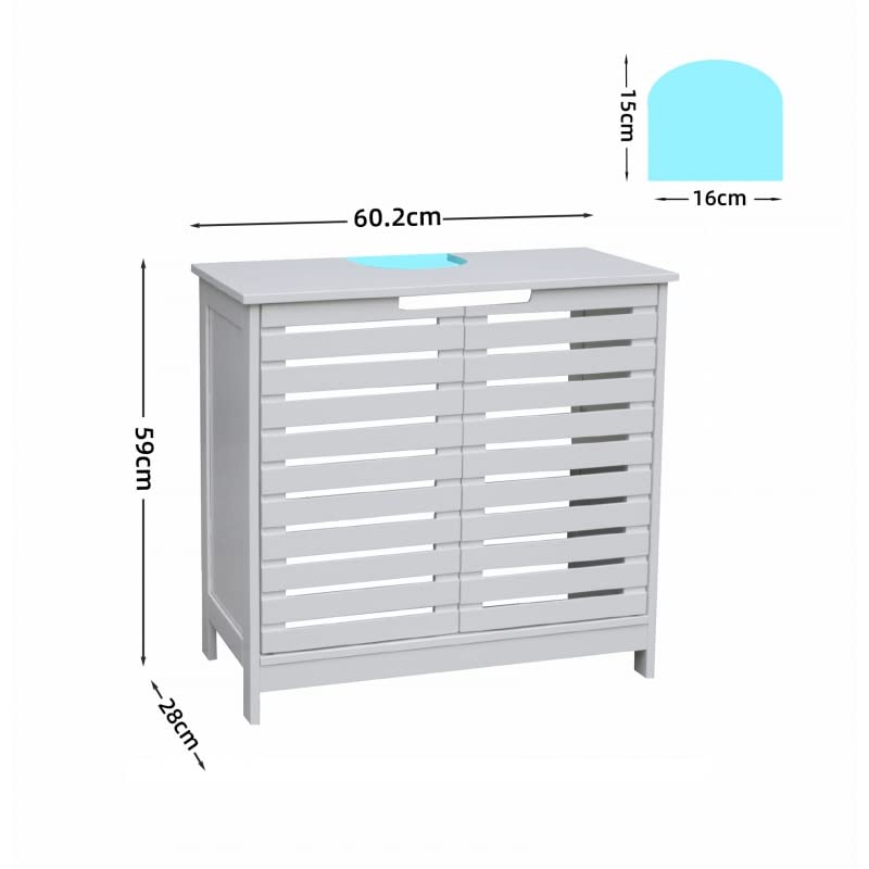 Mueble Bajo Lavabo de Blanco Armario Mueble Baño Bajo Lavabo Minimalista (Minimalista)