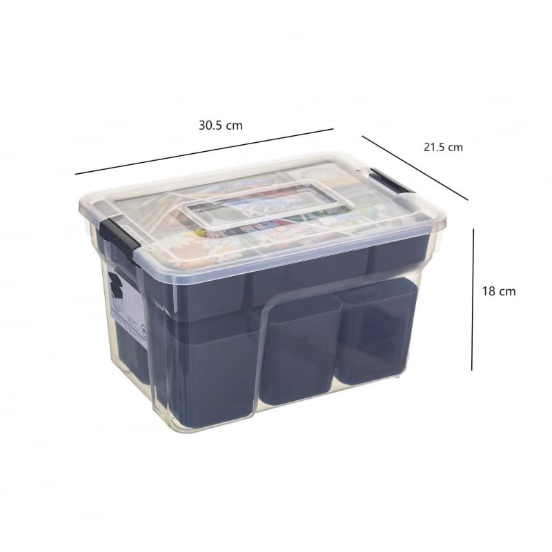 Caja de Almacenamiento con Compartimentos Plástico Desmontable Organizador Multiuso