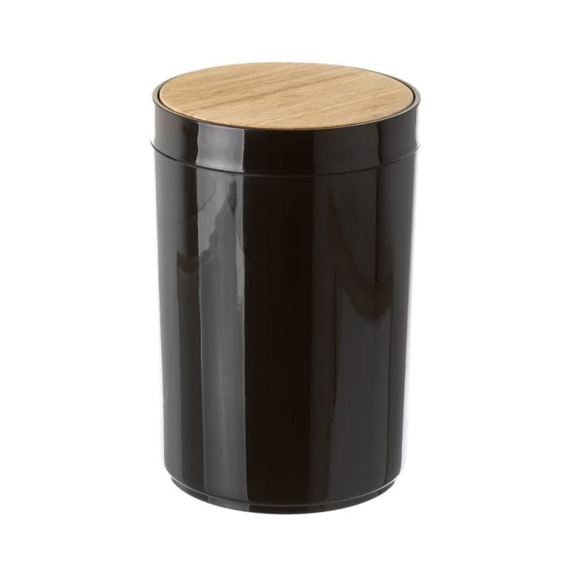Set Accesorios Baño de Bambú Negro Estilo Factory