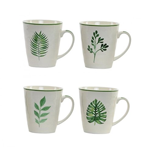 Tazas Tendencia Porcelana botanico 360 CC (Set de 4 Tazas)