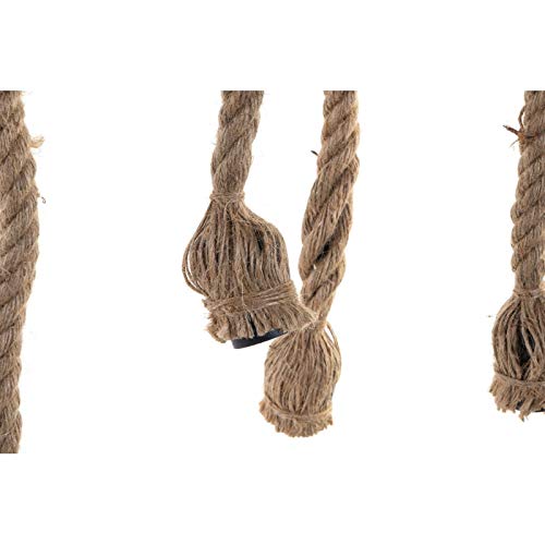 Lámpara de Techo Original Bambu Decorado Cuerda para 6 Bombillas