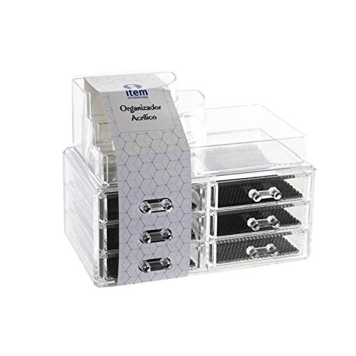 Organizador de Maquillaje, acrílico, Transparente, para baño