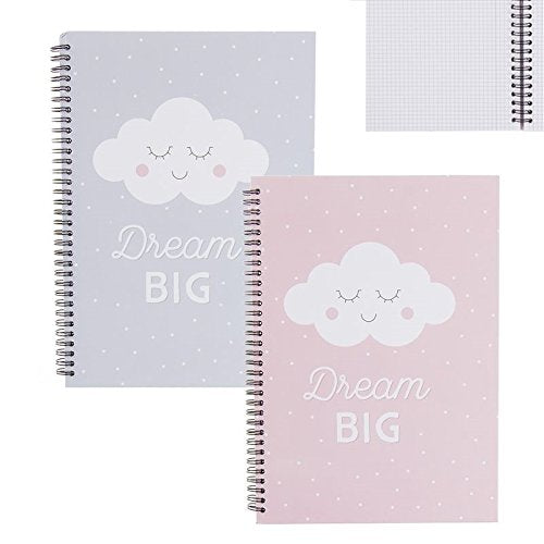 Libretas A4 infantil nubes - Pack 2 ud.