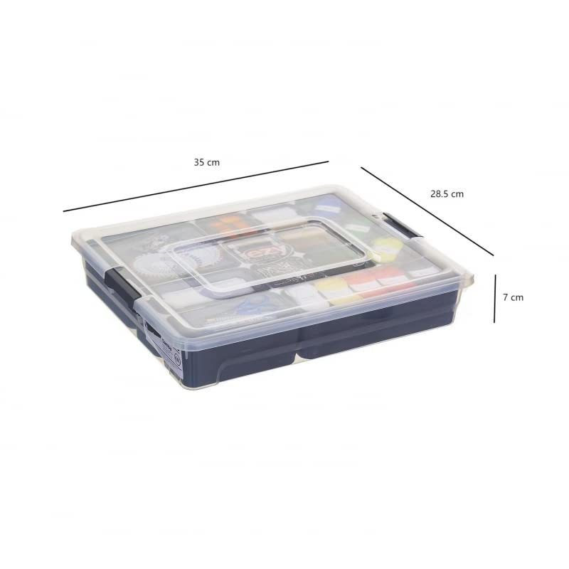 Caja de Almacenamiento con Compartimentos Plástico Desmontable Organizador Multiuso