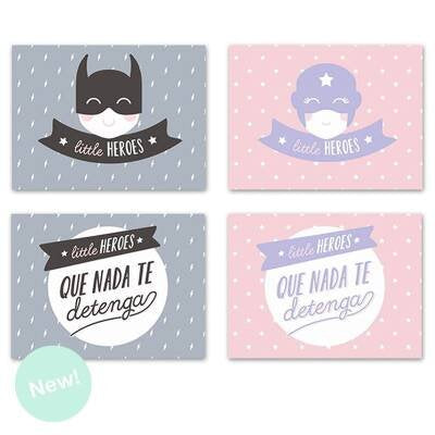 Set De 4 Lienzos Heroes 40X30 4M