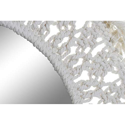 Espejo de Pared Macrame Blanco 71 cm