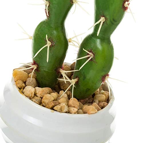 Pack 4 Cactus Artificial plástico 14 cm Maceta de melamina.