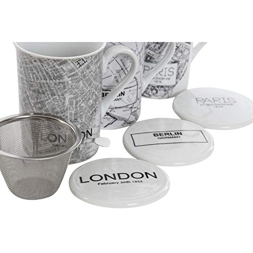 Taza Mug infusiones Ciudades 10x8cm, Porcelana