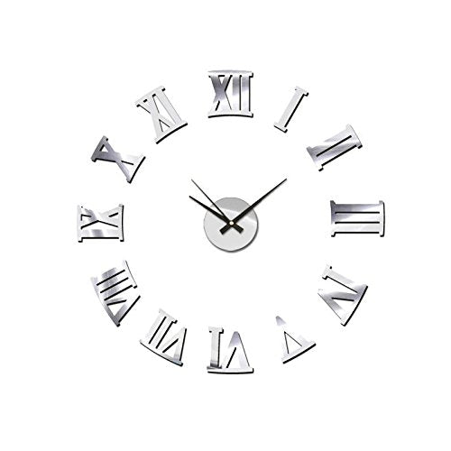Reloj de Pared eva Acolchado Plata 60x60 cm