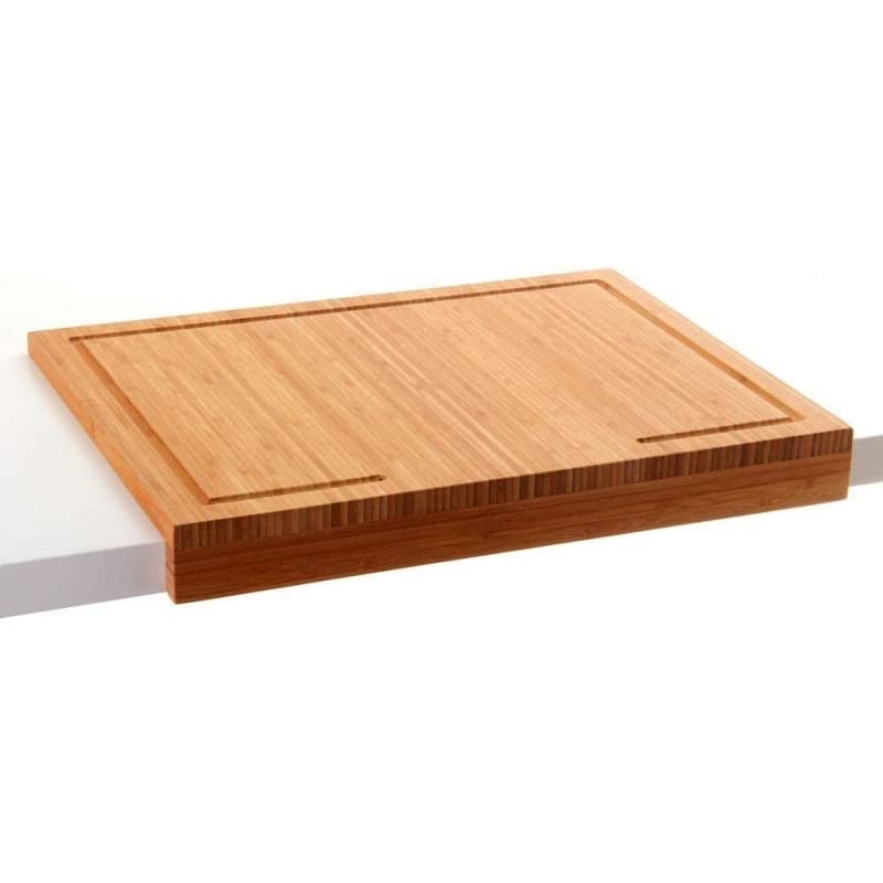 Tabla Cortar Corte Cocina con Soporte Madera Bambu Tabla Encimera (35x25 CM)