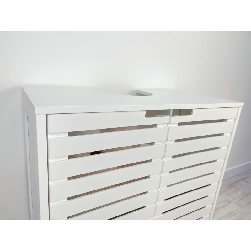Mueble Bajo Lavabo de Blanco Armario Mueble Baño Bajo Lavabo Minimalista (Minimalista)