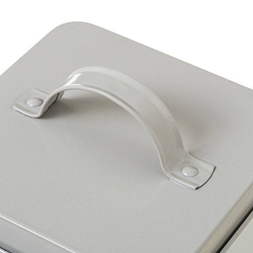 Cajas de café y té de metal blancas vintage para cocina Bretaña