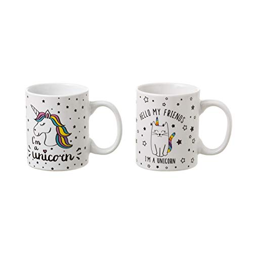 Pack 4 Tazas Ceramica Fancy Unicornio