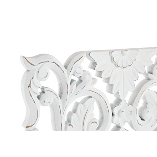 Decoracion sobremesa madera tallada 31x48x7 cm