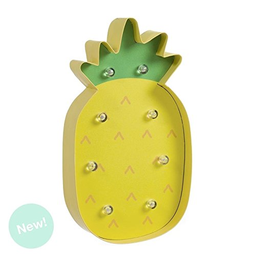 Mural Metal piña 8 Leds Decorativa