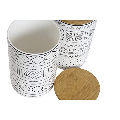 Set 2 Bote Porcelana de Cocina Estilo Africa 1000 CC