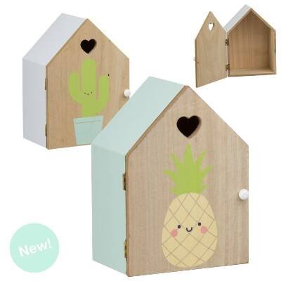Set De 2 Cajas Madera Casita Infantil 2M