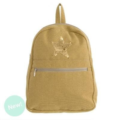 Mochila Mostaza Estrella Oro