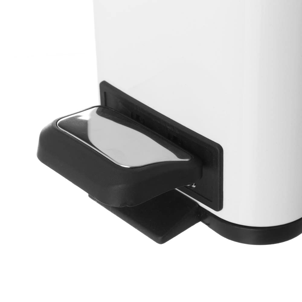 Papelera de baño de metal blanca nórdica para cuarto de baño Fantasy