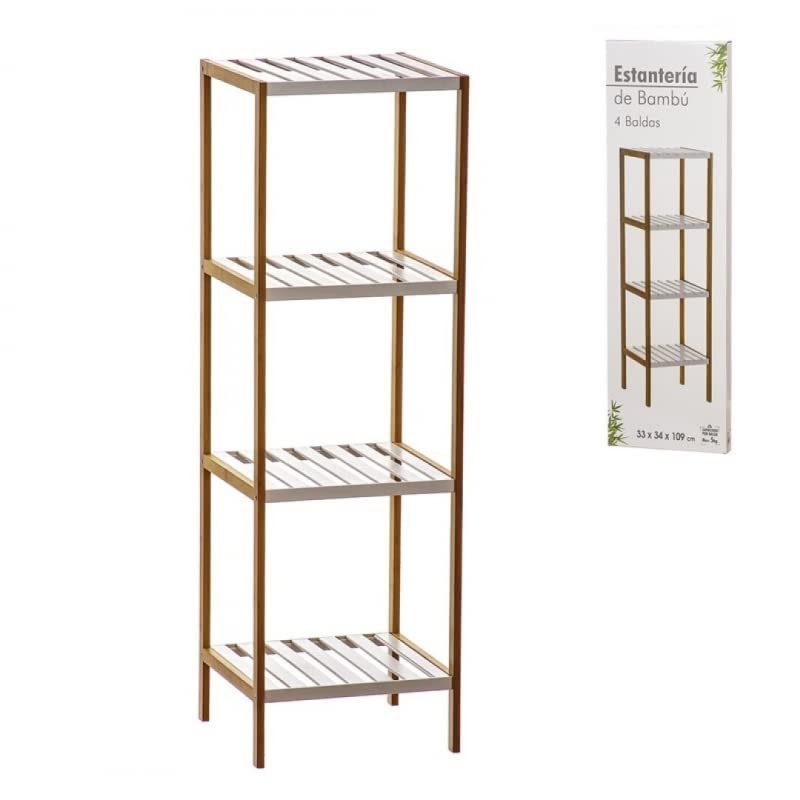 Estantería de Bambú para Baño Armario Organizador para casa