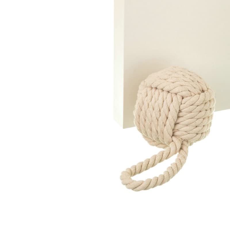 Sujetapuertas Decorativo de Tela Beige