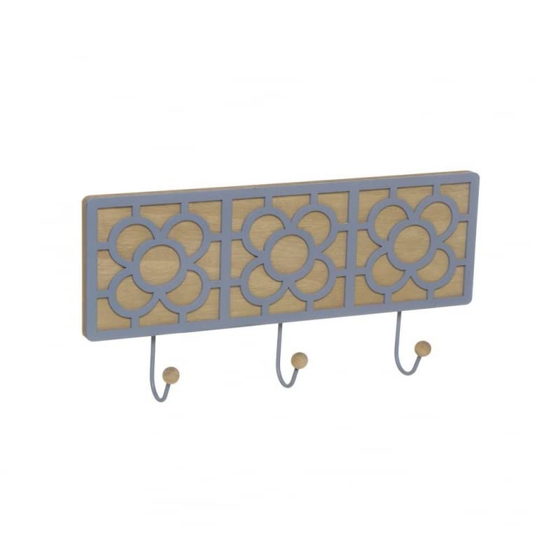 Perchero de Pared Madera de 3 Colgantes Triple Panot Barcelona