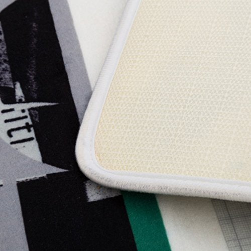 Alfombra multiuso extrasuave gris love microfibra 70x45 cm