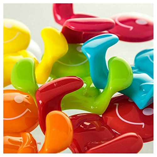 Pack de 6 Perchas Ventosa Smile Colores poliestireno