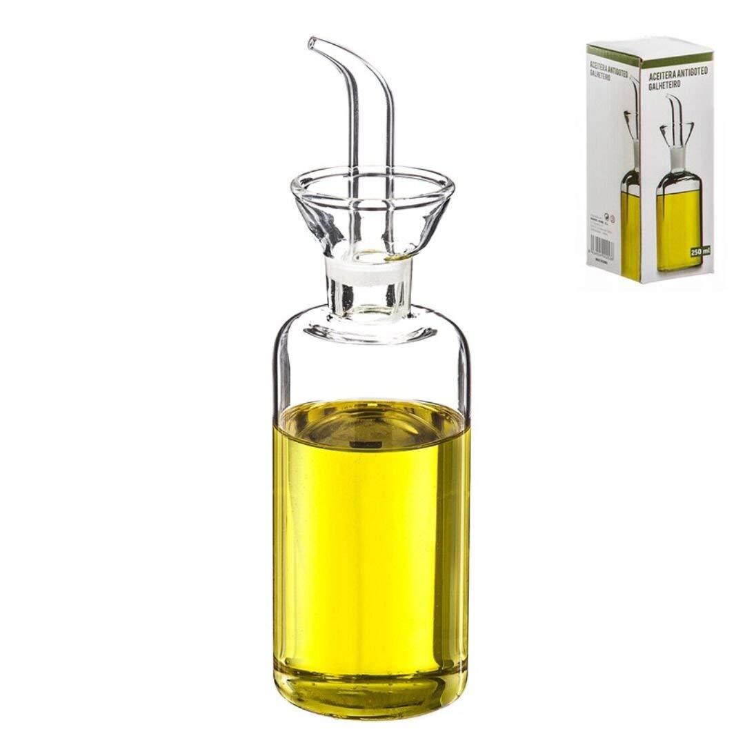 Aceitera de Cristal Antigoteo para Mesa Cocina 250 ml
