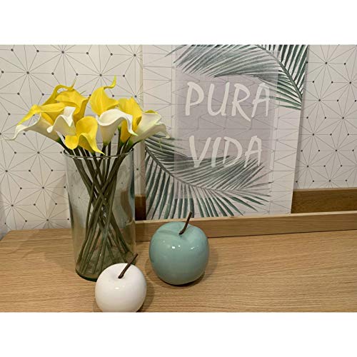 Rama con Flores Lirio Blanco y Amarillo 20x15x37 cm