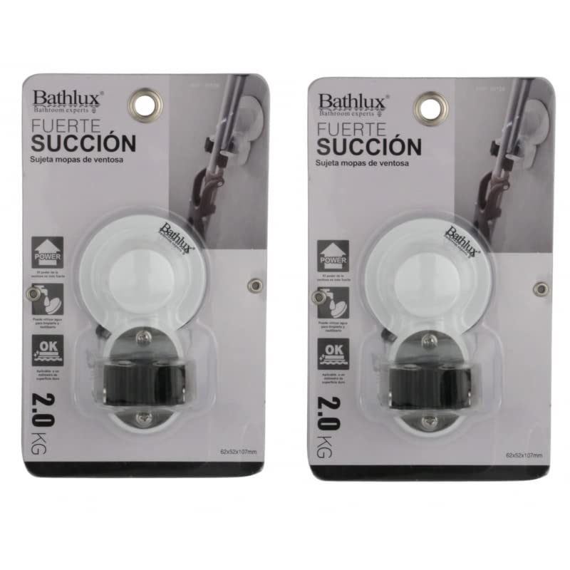 Colgador sujeta mopa Escoba fregona con Ventosa Pack 2