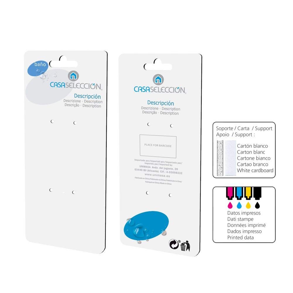 Percha Puerta 4 Ganchos Blanco Metal 35 x 9,50 x 28,50 cm