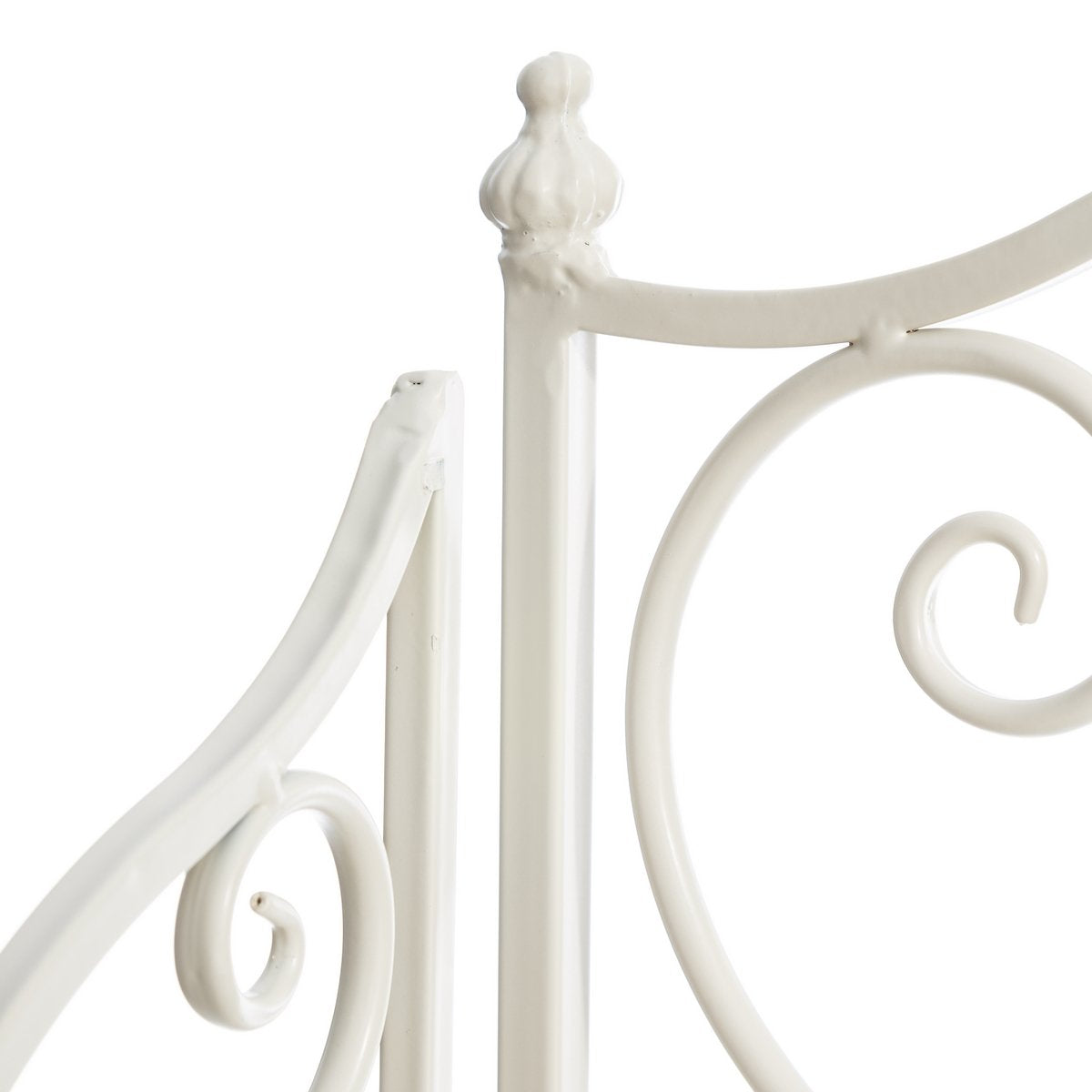 Estantería Decorativa romántica Blanca de Hierro para terraza France