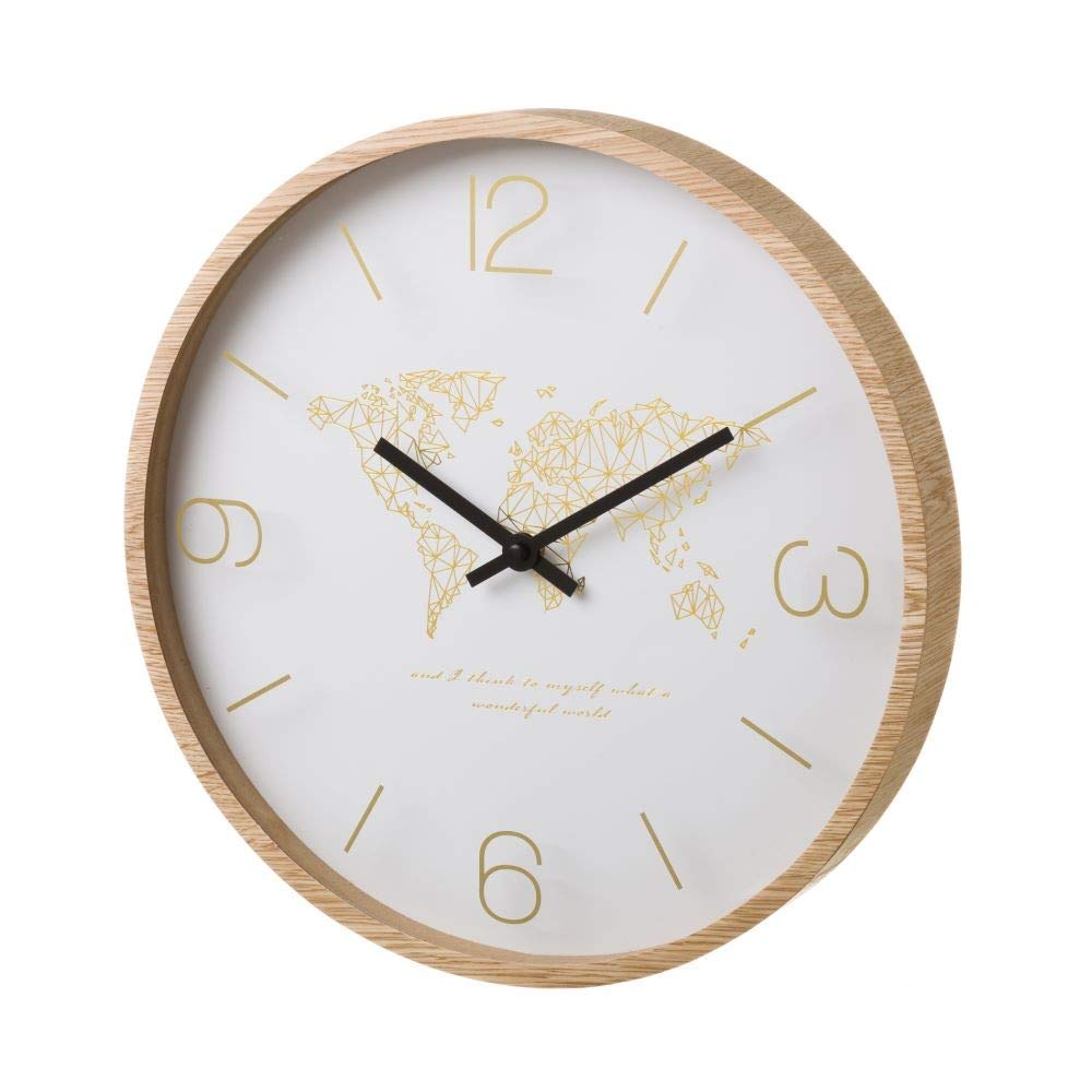 Reloj de Pared de Madera Beige nórdico para Cocina Vitta