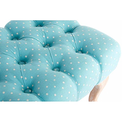 Mueble descalzador Madera decapé Tela 100 x 42 x 40 cm