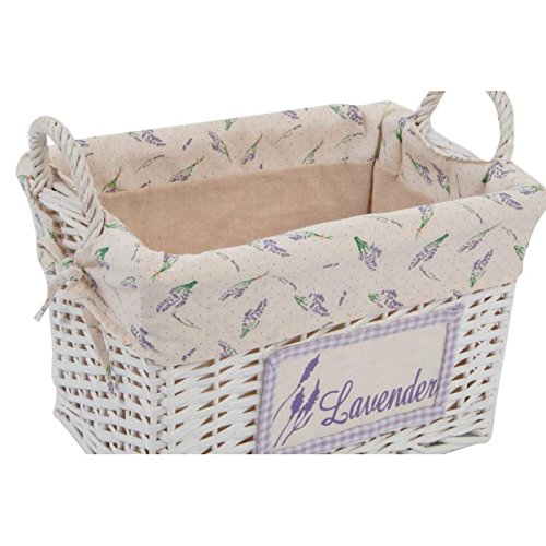 Cestas Set 3 minbre Natural 46x33x37 Lavanda Blanco