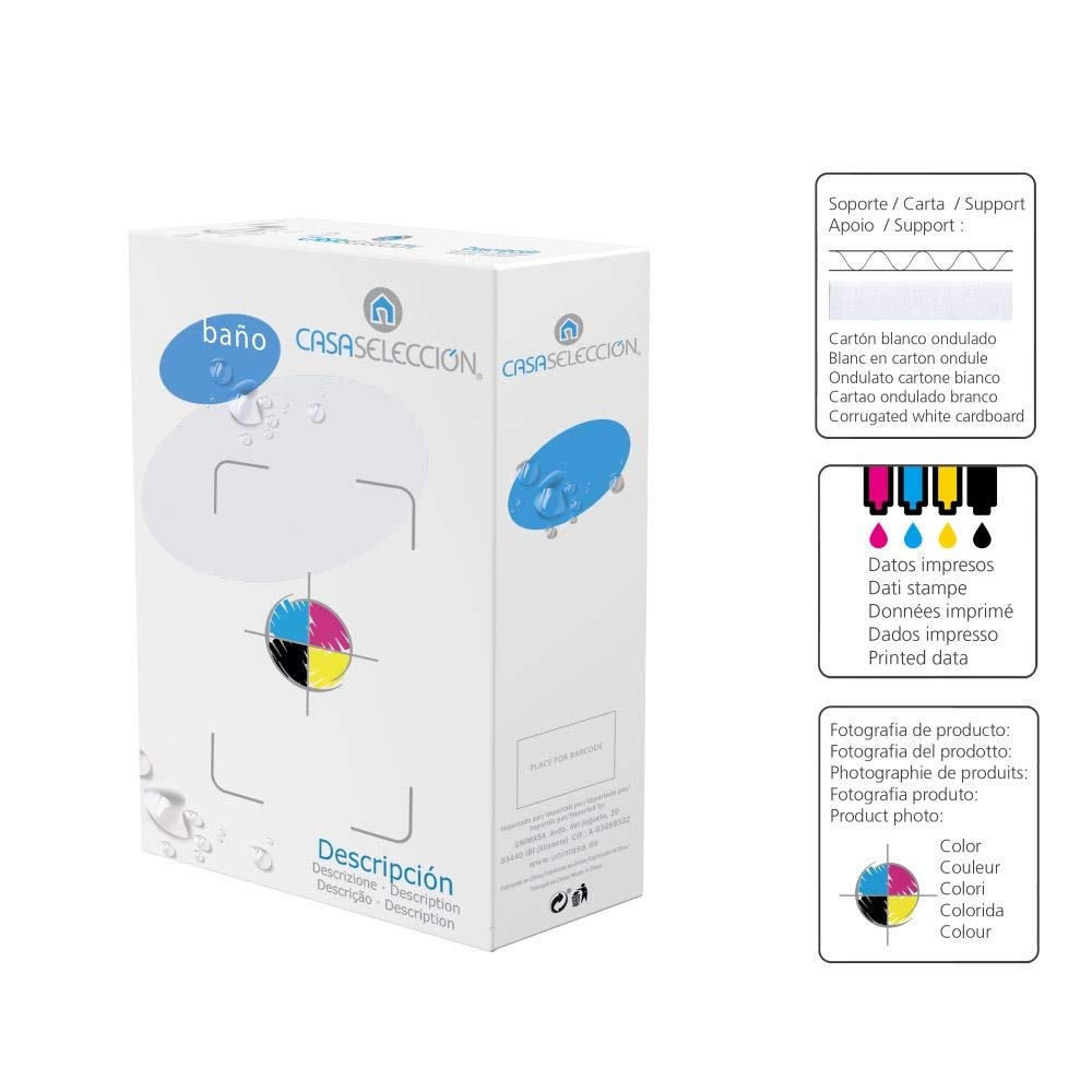 Espejo de 5 aumentos clásico Transparente de poliestireno para baño Basic