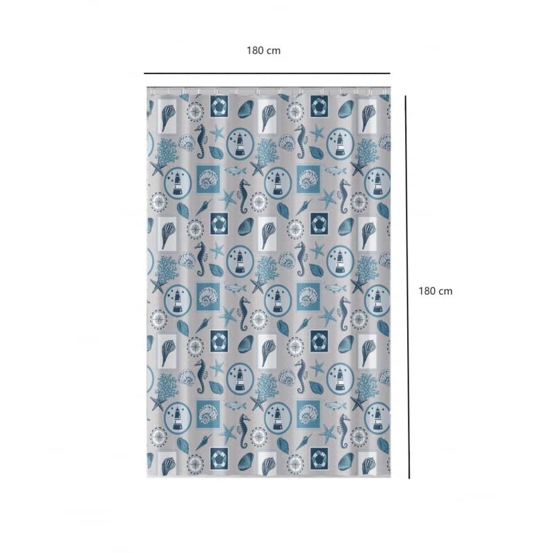 Cortina de baño poliéster Cortina de Ducha Impermeable para Cuarto de baño 180x180 cm