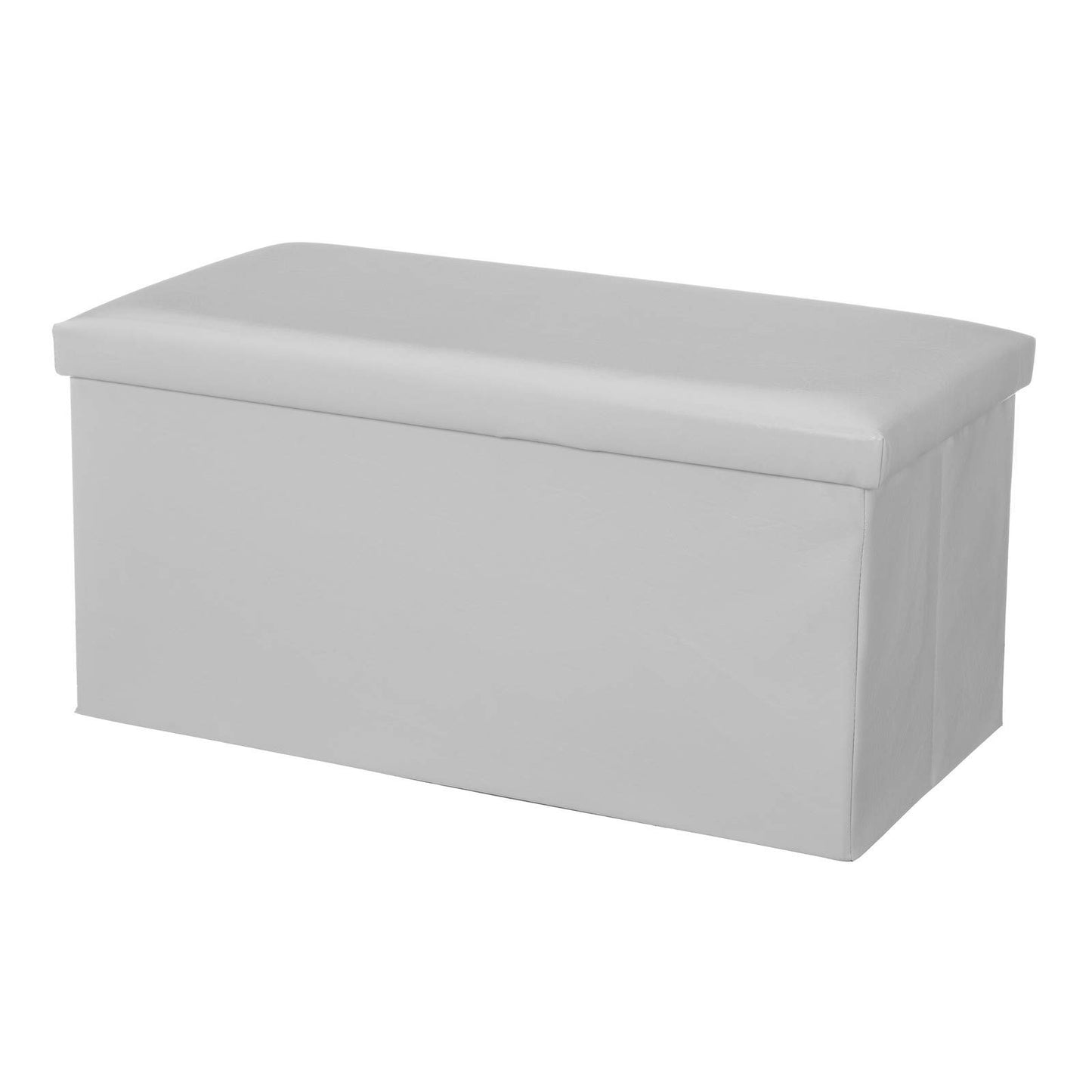 Puff Plegable Minimalista Blanco de PU para salón Basic