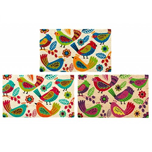 Felpudo Fibra Coco pajaros 75x45 cm