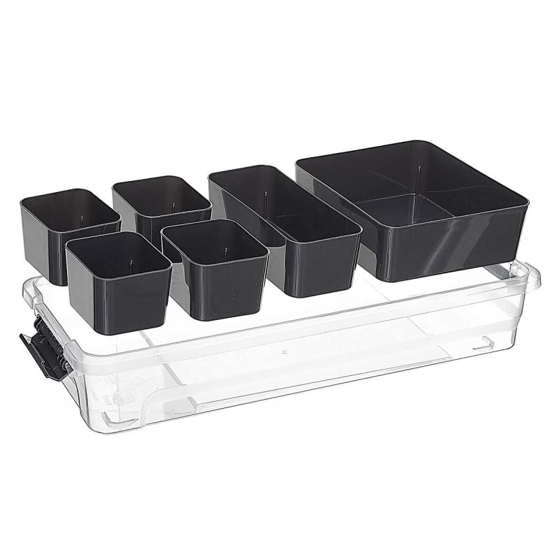Caja de Almacenamiento con Compartimentos Plástico Desmontable Organizador Multiuso
