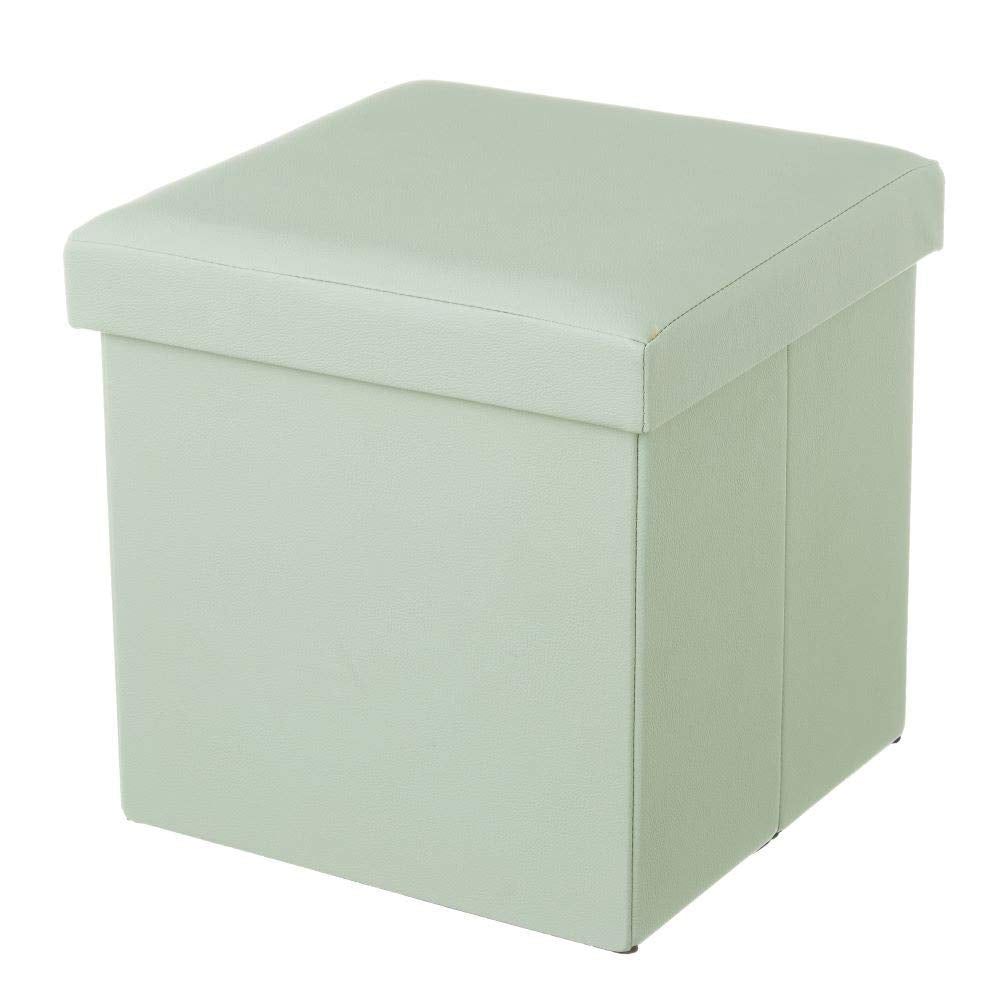 Puff baúl tendencia plegable de Polipiel color verde