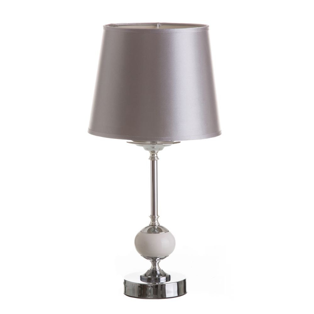 Lámpara de sobremesa moderna plateada de porcelana para dormitorio Arabia