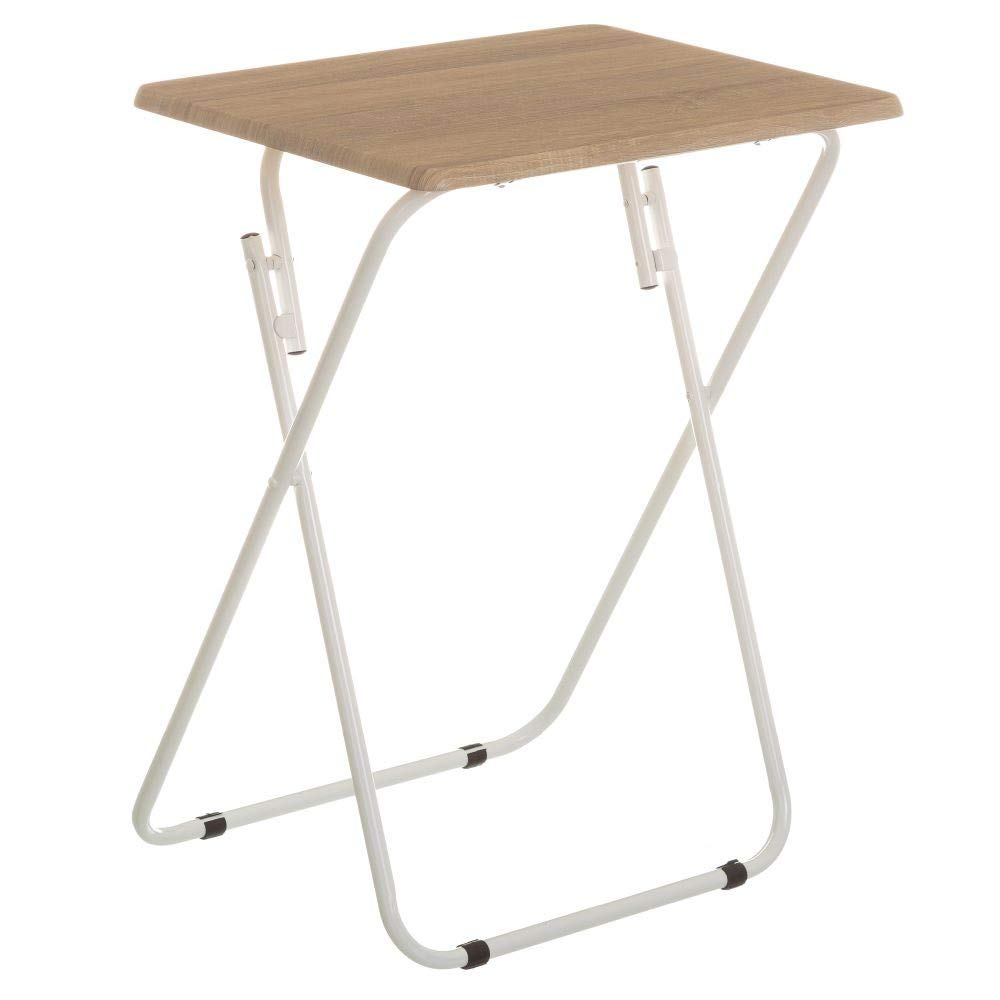 MESA CUADRADA PLEGABLE NATURAL METAL/MDF 47X37.50X65 CM