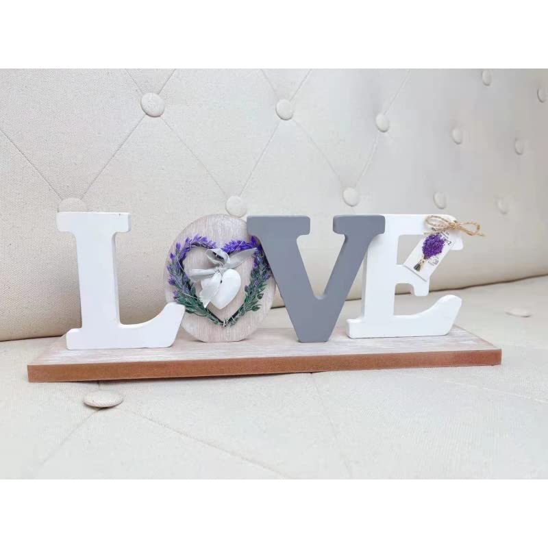 Letras decoración Cartel Colgador Pared Lavanda Madera