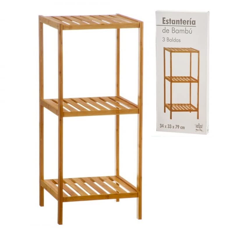 Estantería de Bambú para Baño Armario Organizador Librería para casa