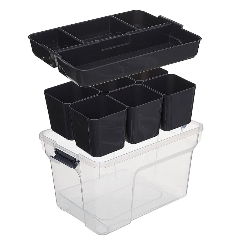 Caja de Almacenamiento con Compartimentos Plástico Desmontable Organizador Multiuso